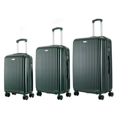 Zestaw walizek SEMI LINE T5948-0 Ciemno-zielony