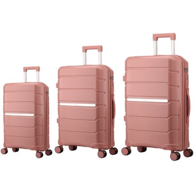 Zestaw walizek SEMI LINE T5836-0 Różowy