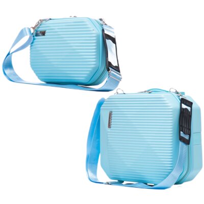 Zestaw torebka i kosmetyczka SEMI LINE T5824-6 Błękitny