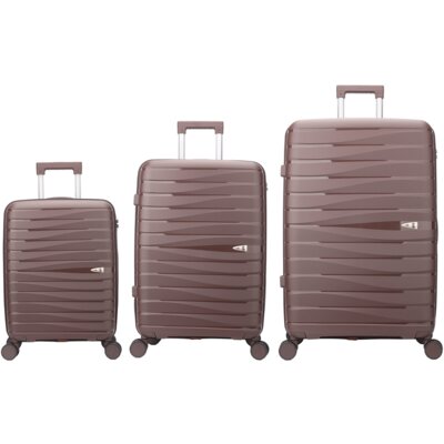 Zestaw walizek SEMI LINE T5963-0 Brązowy