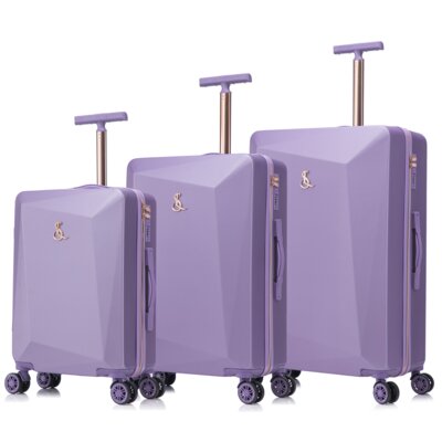 Zestaw walizek SEMI LINE T5914-0 Fioletowy