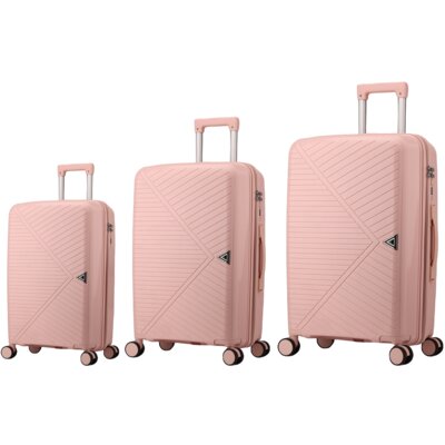 Zestaw walizek SEMI LINE T5830-0 Jasnoróżowy