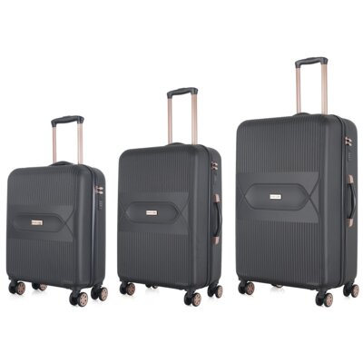 Zestaw walizek SEMI LINE T5787-0 Czarny