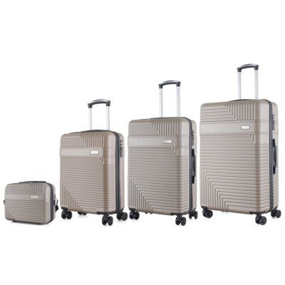 Zestaw walizek SEMI LINE T5760-0 Złoty beż