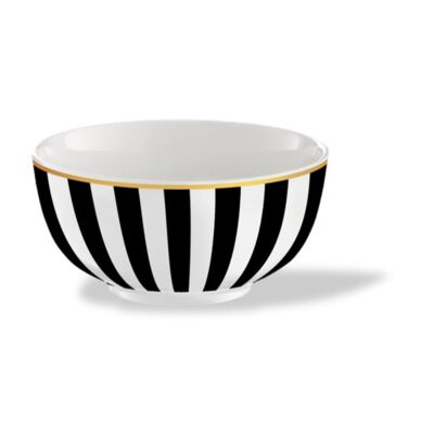 Salaterka RIBS 14 cm biało-czarna