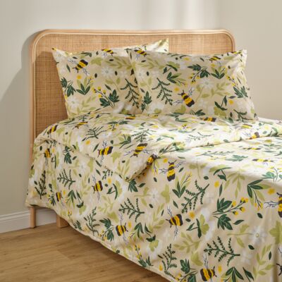 Komplet pościeli z mikrofibry Secret Garden 220 x 200 cm + 2 x 70 x 80 cm zielony