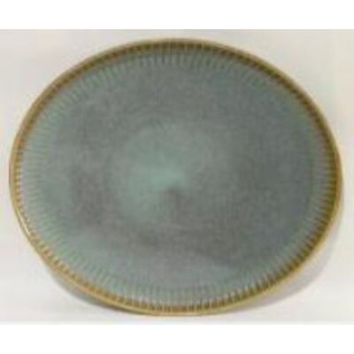 Talerz porcelanowy Reactive Sage deserowy 20,5 cm zielony