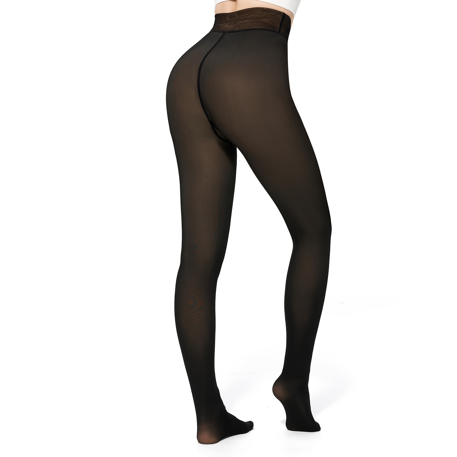 TEMU 1 szt. Damskie Zimowe Legginsy Termiczne - Wysokiej Talii Spodnie Modelujące Brzuch z Technologią Podnoszącą Pośladki, Miękka Elastyczna Tkanina