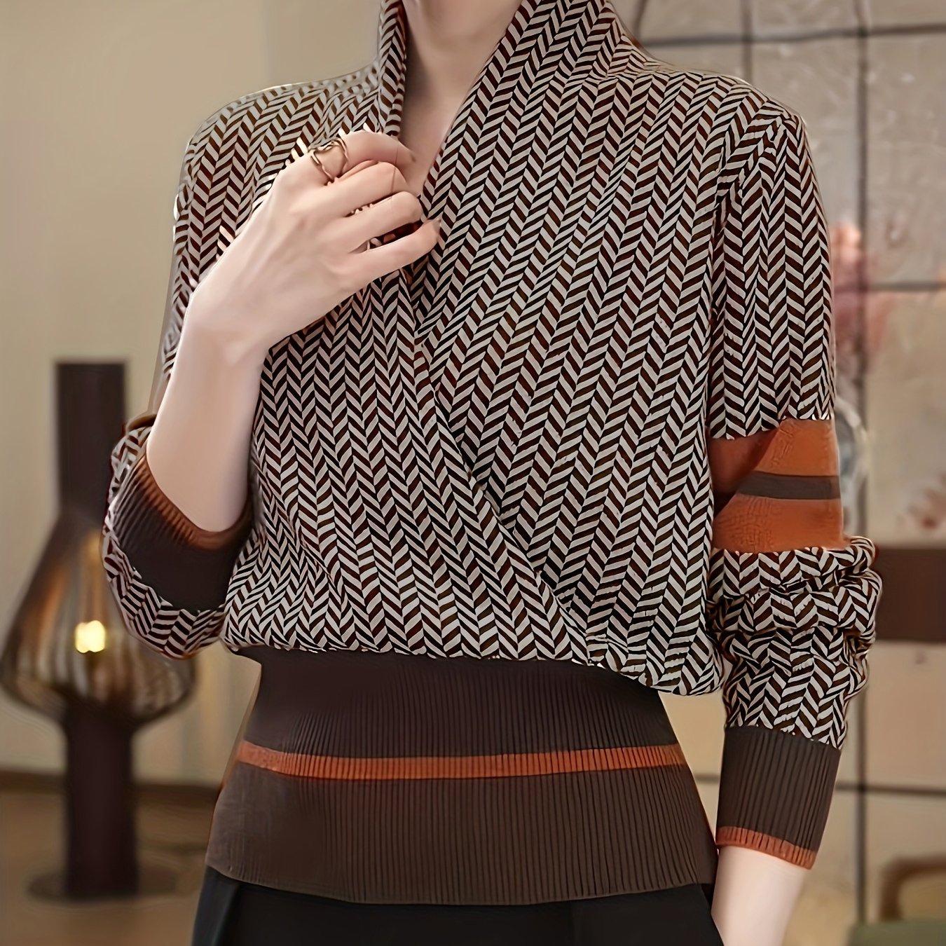 TEMU Elegancki sweter damski z rękawami typu 