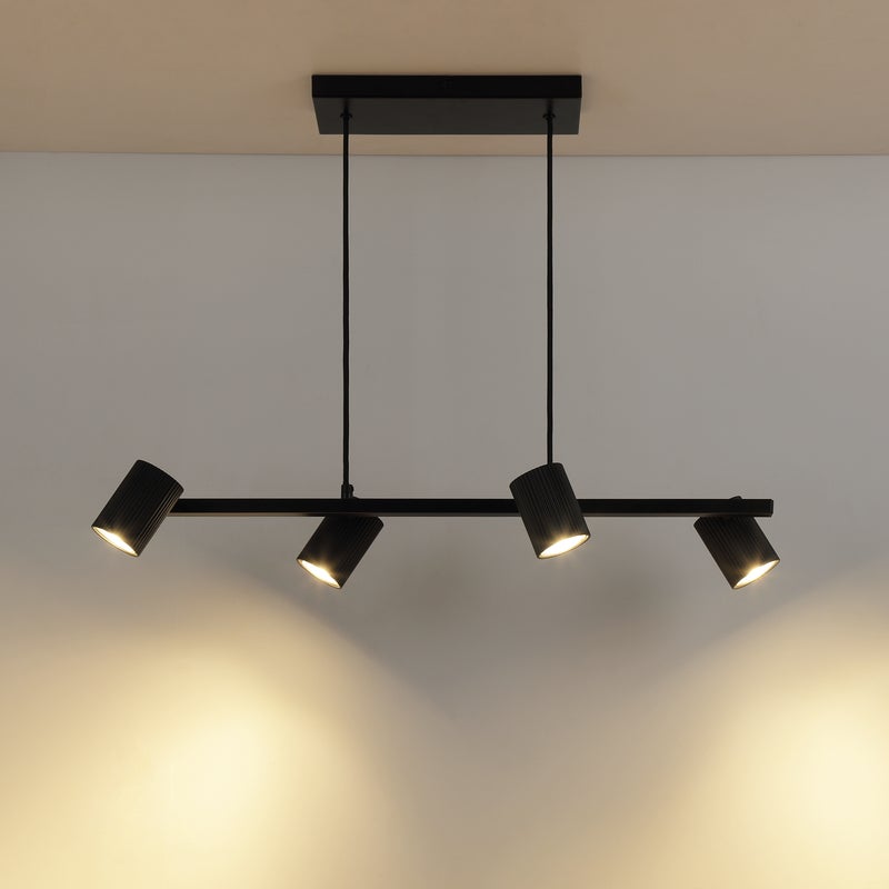 Lampa wisząca Fabio czarna 4 x GU10 Inspire