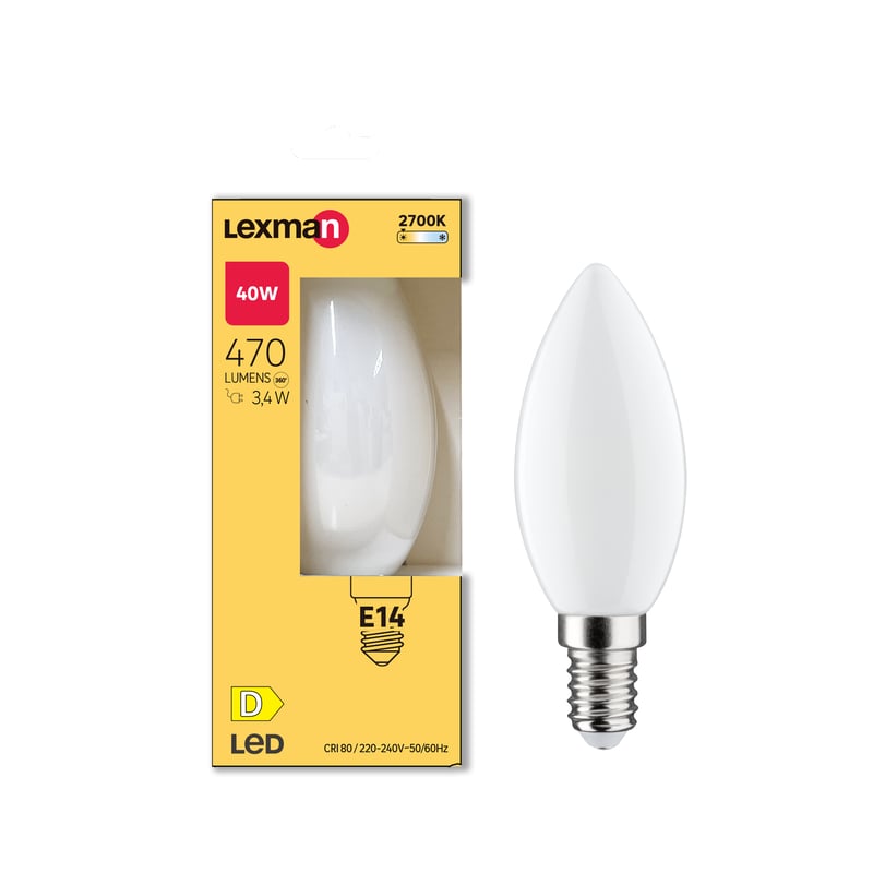 Żarówka LED E14 3,4 W 470 lm Ciepła biel Lexman