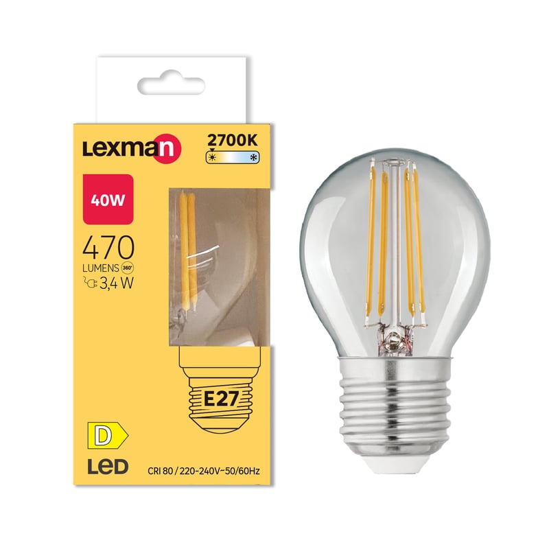 Żarówka LED E27 3,4 W 470 lm Ciepła biel Lexman