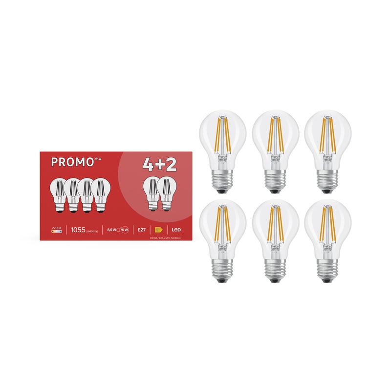 Żarówka LED 6 szt. 7,8 W 1055 lm Ciepła biel