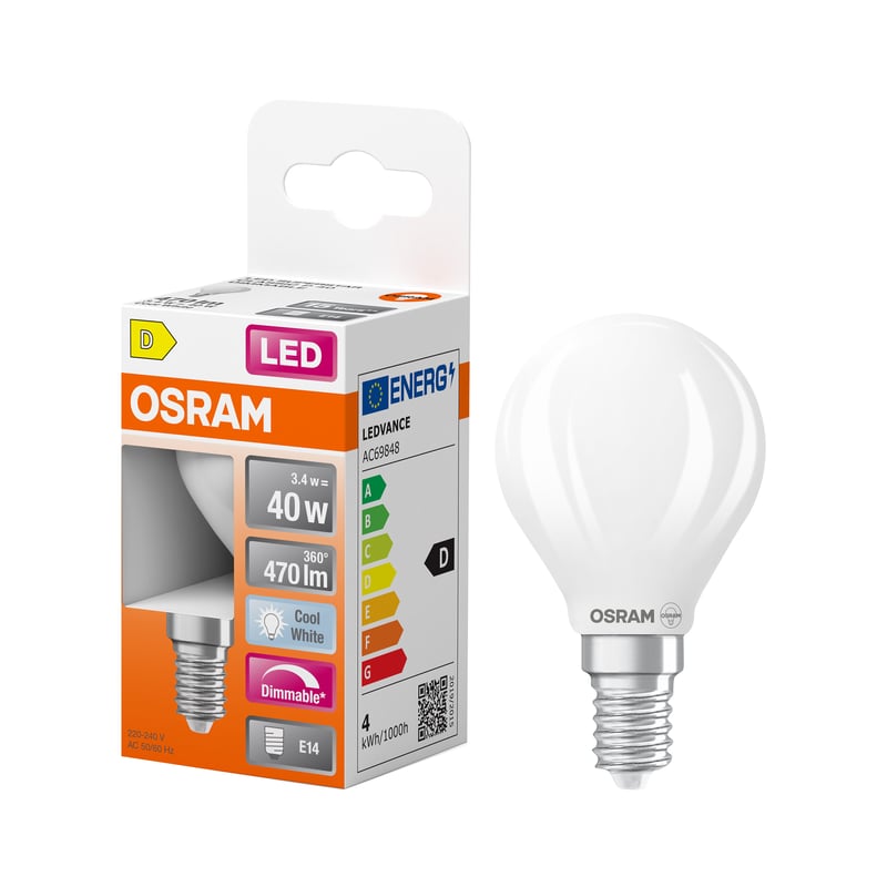 Żarówka LED E14 4,8 W 470 lm Neutralna biel Osram