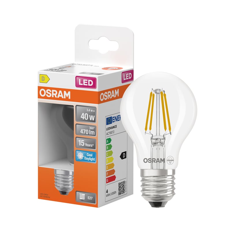 Żarówka LED E27 4 W 470 lm Zimna biel Osram