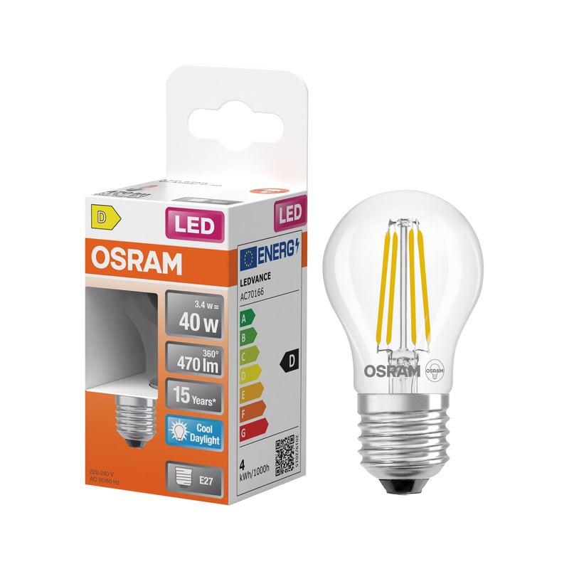 Żarówka LED E27 4 W 470 lm Zimna biel Osram