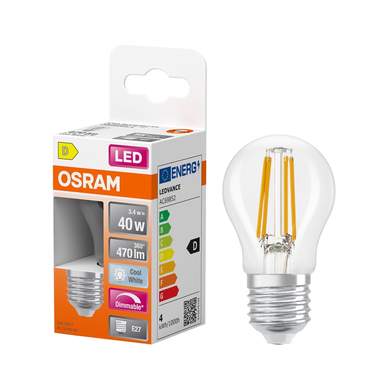 Żarówka LED E27 4,8 W 470 lm Neutralna biel Osram