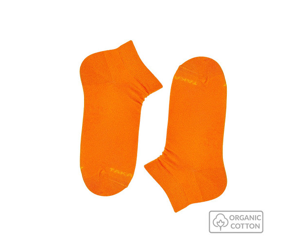 Pomarańczowe stopki z bawełny organicznej