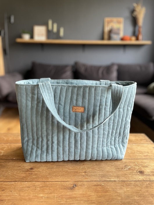 Torba lniana Everyday niebieska