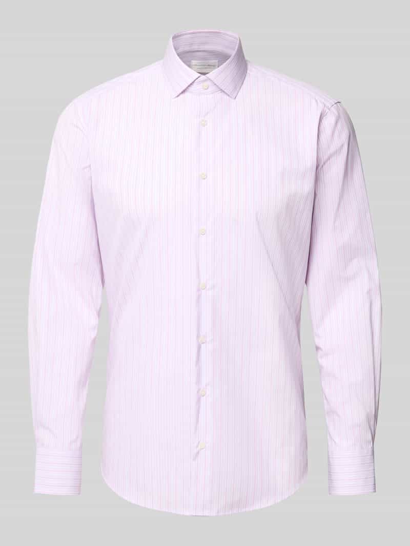 Koszula biznesowa o kroju regular fit i jakości premium z kołnierzykiem typu kent