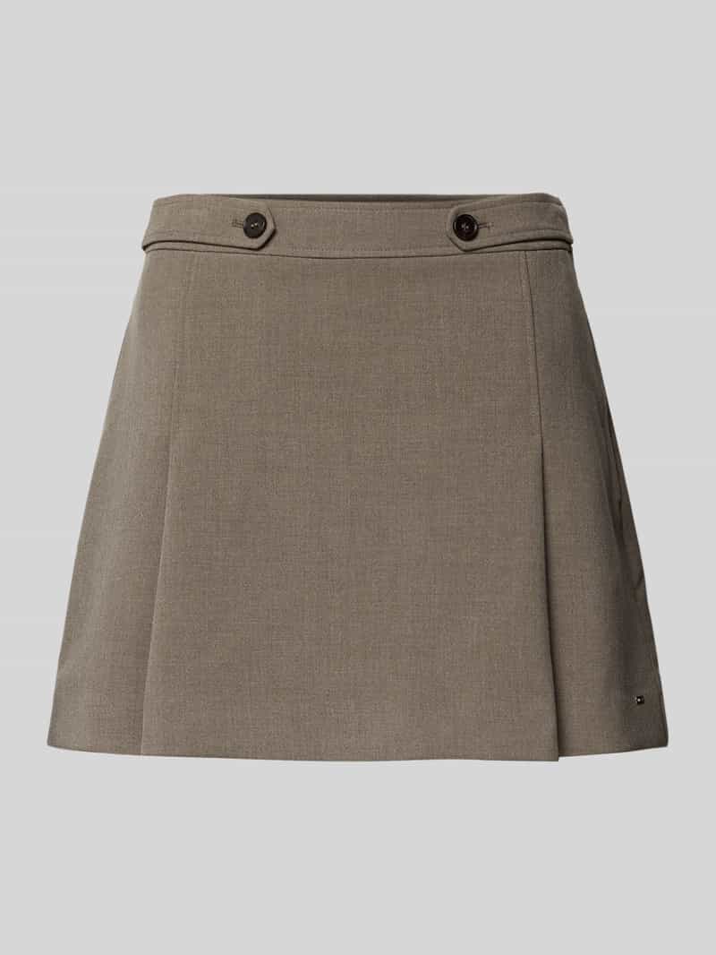 Spódnica mini rozkloszowana z mieszanki wiskozy model ‘PUNTO’