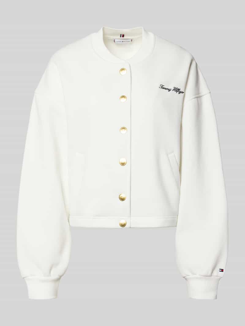 Bluza rozpinana o kroju relaxed fit z mieszanki bawełny