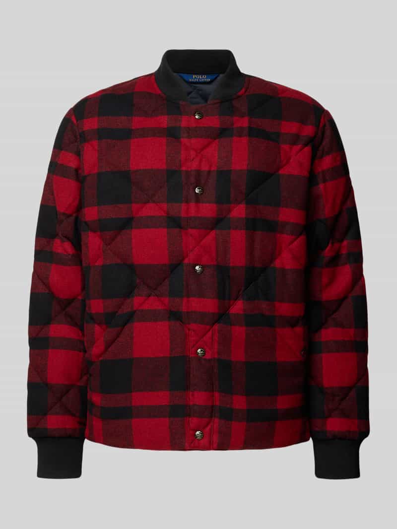 Kurtka puchowa z listwą na zatrzaski