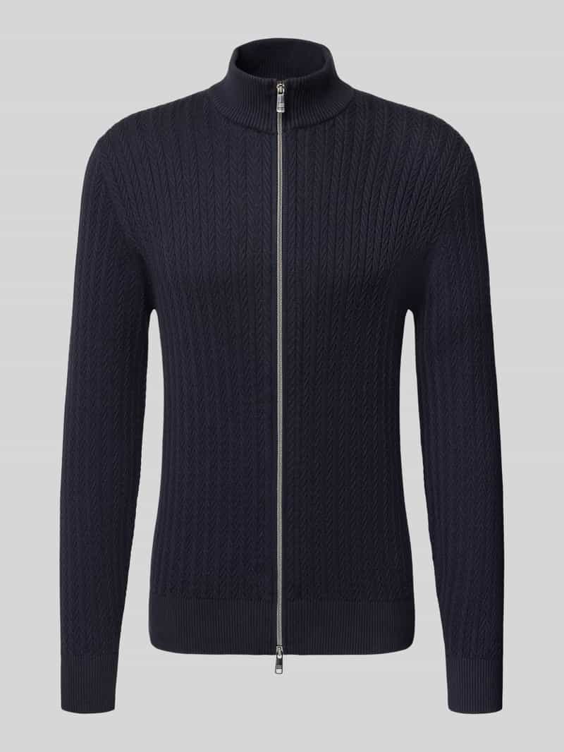 Kurtka z dzianiny z zamkiem błyskawicznym model ‘AMBROSIO’