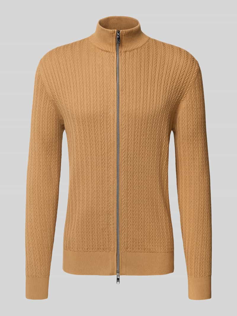 Kurtka z dzianiny z zamkiem błyskawicznym model ‘AMBROSIO’