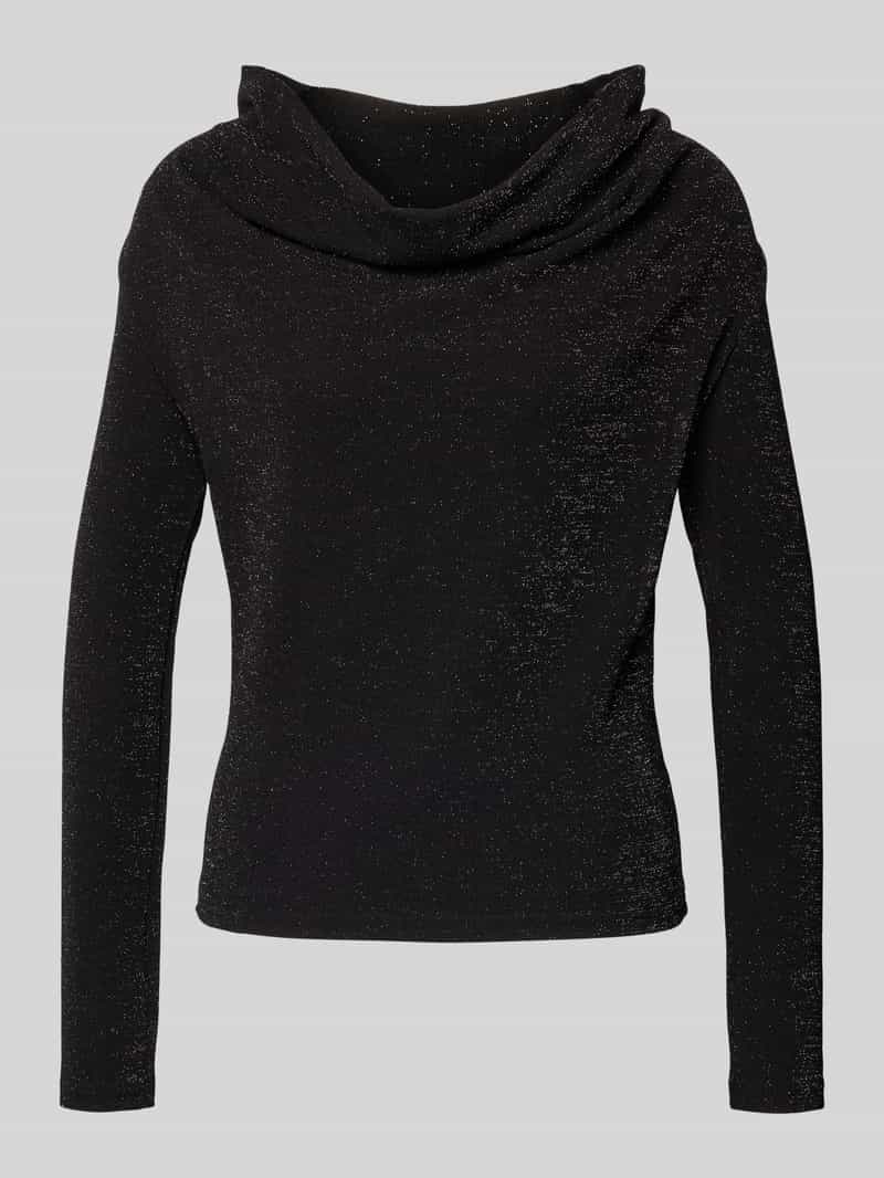 Bluzka o kroju regular fit z długim rękawem i lejącym dekoltem model ‘SANDRA’