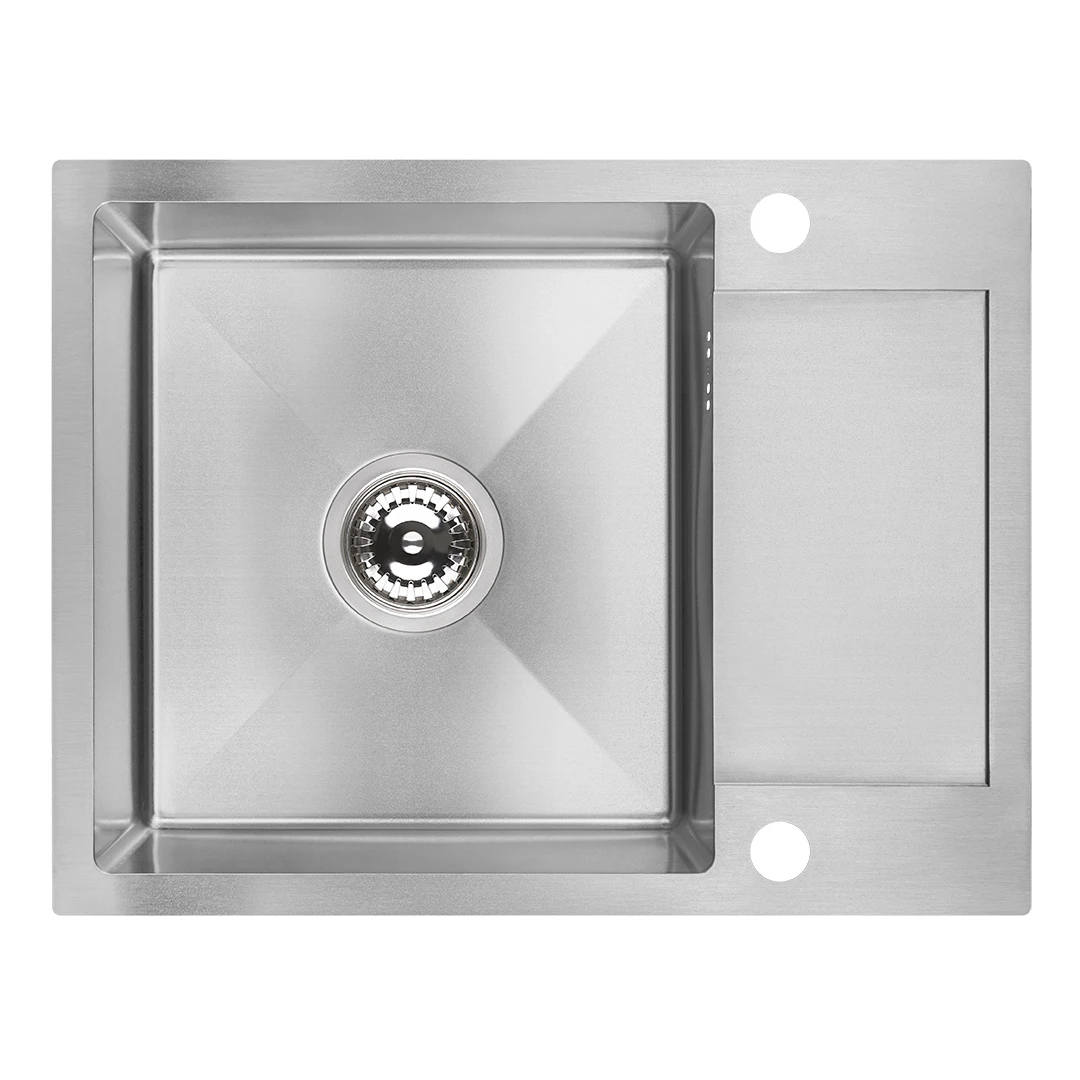 Laveo Marmara Zlewozmywak stalowy jednokomorowy 57x44 cm inox SAM013T