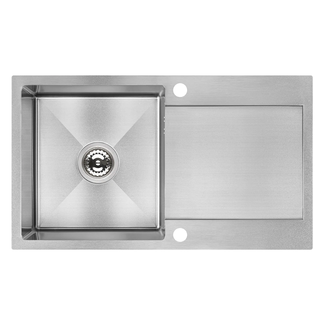 Laveo Marmara Zlewozmywak stalowy jednokomorowy 76x44 cm inox SAM011T