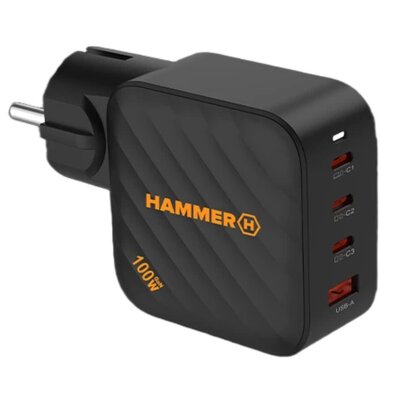 Ładowarka sieciowa HAMMER RapidCharge 100W Czarny