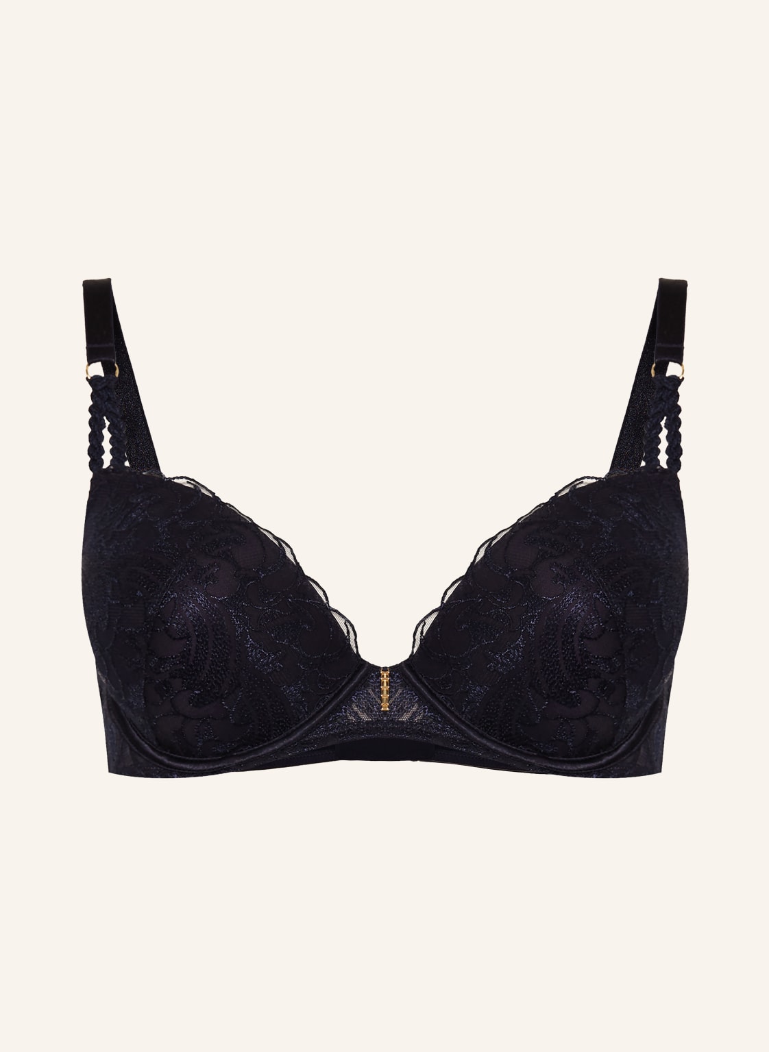 Aubade Biustonosz Push-Up Satin Memories blau