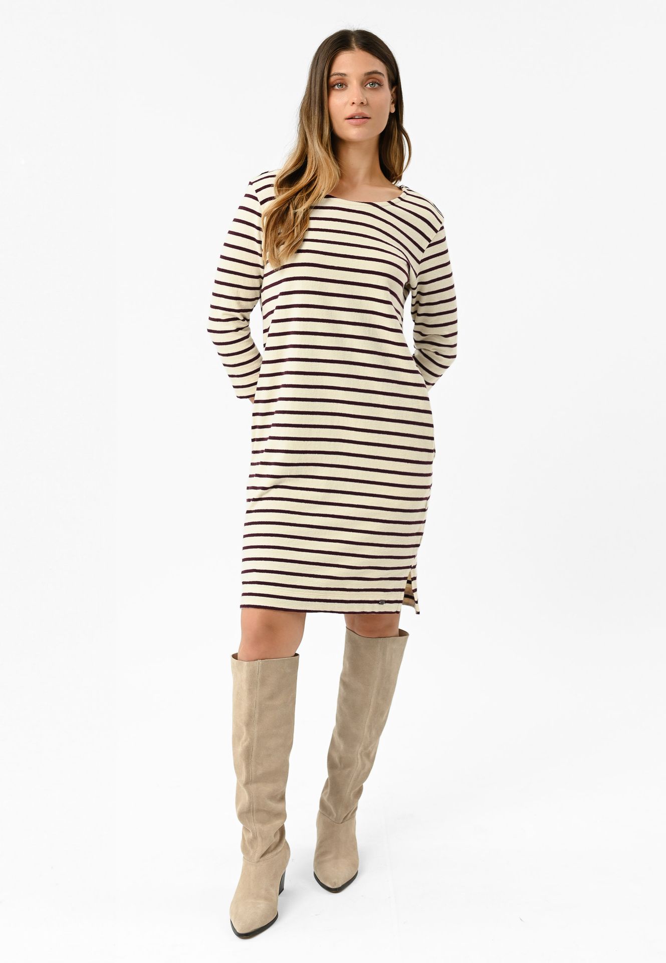 Bawełniana sukienka w paski G-PURE