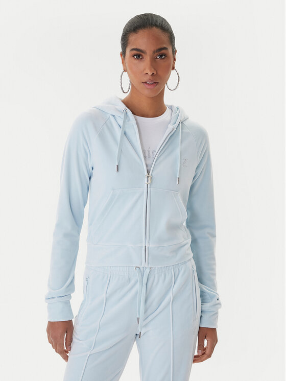 Juicy Couture Bluza Madison JCWAS225306 Błękitny Slim Fit