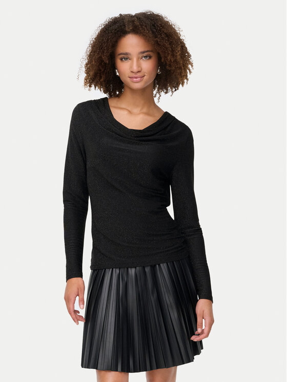 ONLY Bluzka Rich 15360265 Czarny Regular Fit