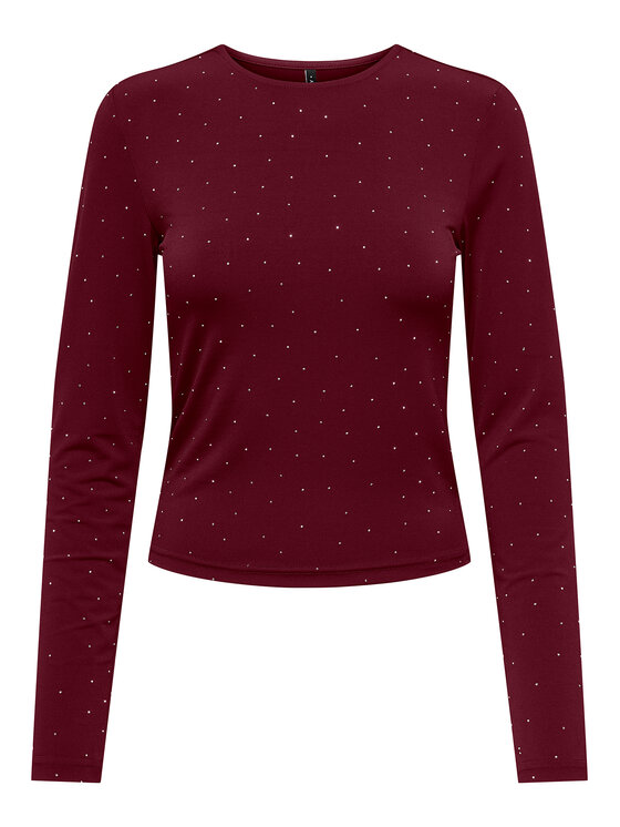 ONLY Bluzka Zita 15358986 Bordowy Regular Fit