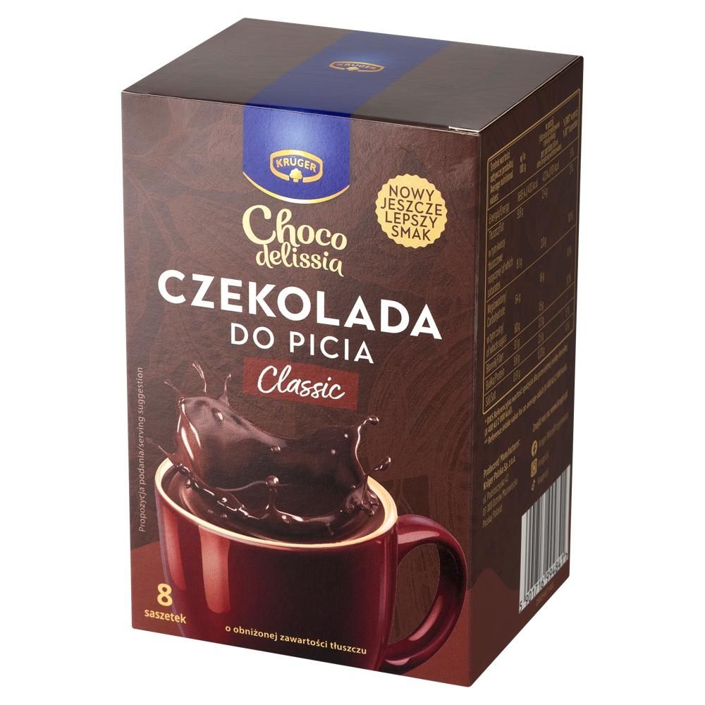 Krüger Classic Czekolada do picia o obniżonej zawartości tłuszczu 200 g (8 x 25 g)