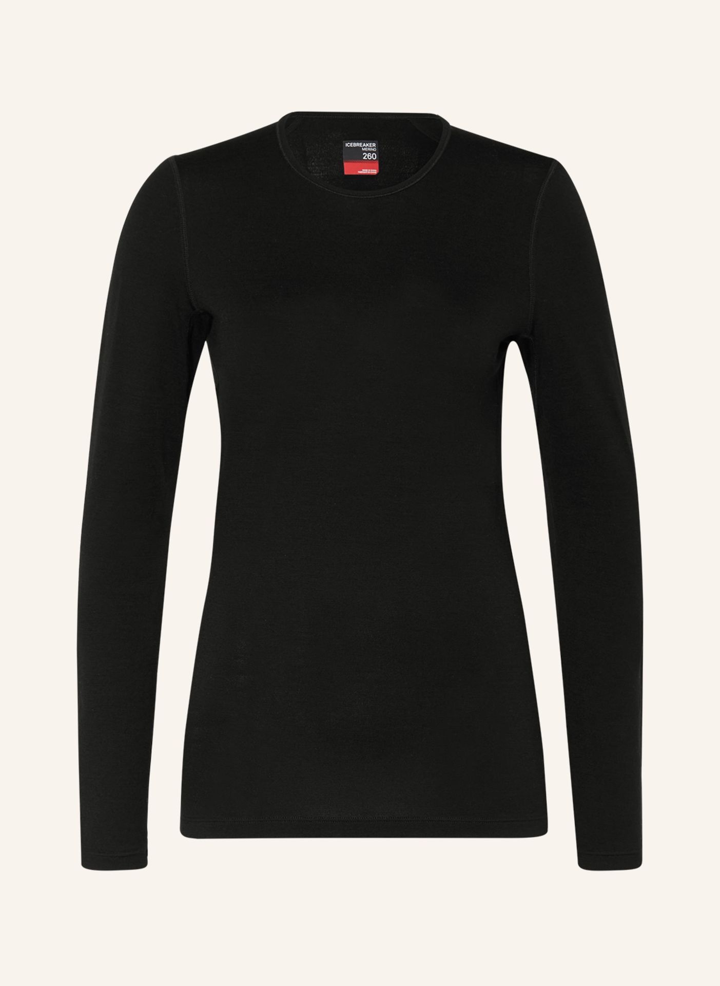 Icebreaker 260 Tech Ls Crewe Base Layers damskie, czarny, xl