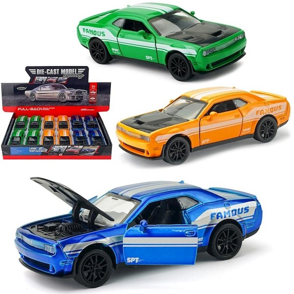 Auto metalowe 3 kolory otwierana maska MIX