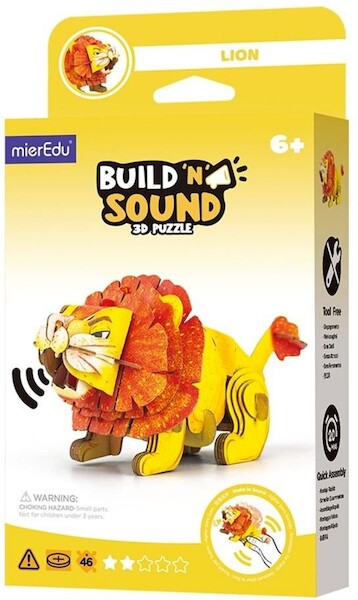 Puzzle 3D. Buduj i słuchaj - Lew