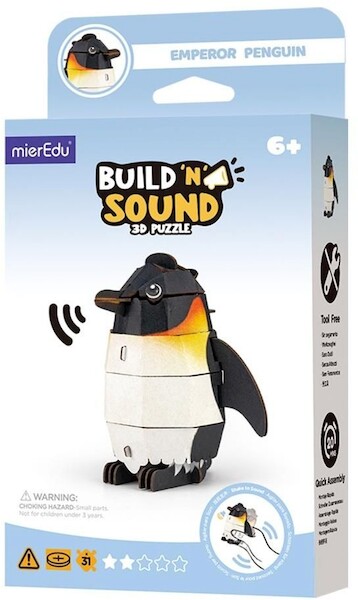 Puzzle 3D. Buduj i słuchaj - Pingwin cesarski