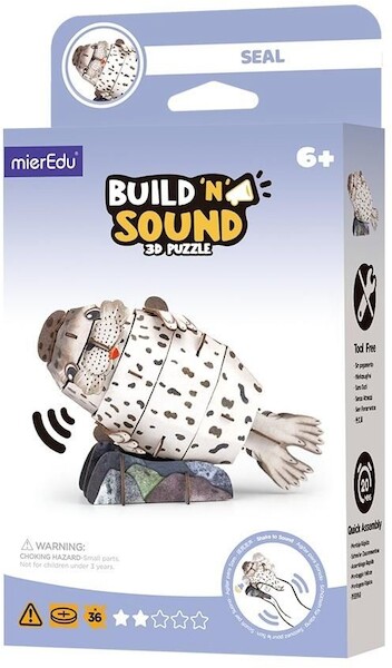 Puzzle 3D. Buduj i słuchaj - Foka