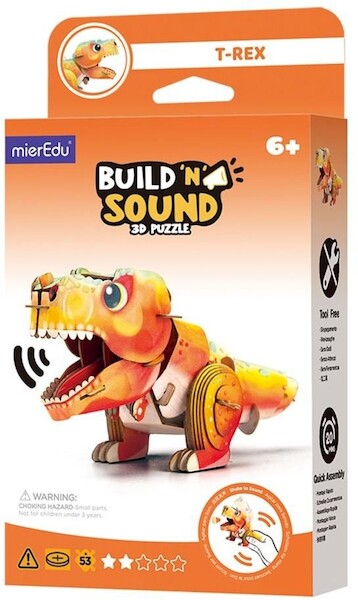 Puzzle 3D. Buduj i słuchaj - Tyranozaur Rex