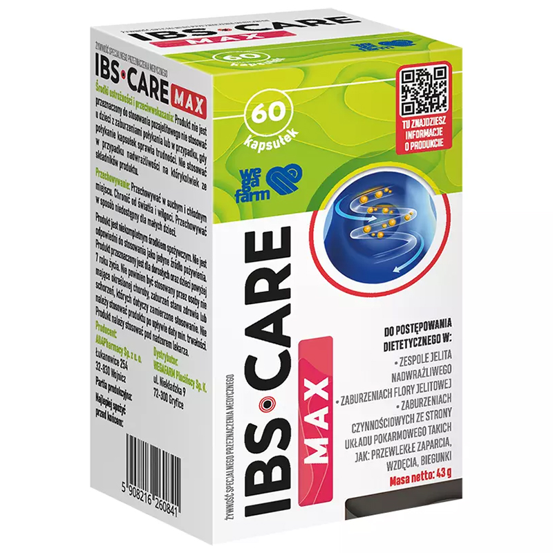 Wegafarm IBS Care Max, 60 kapsułek