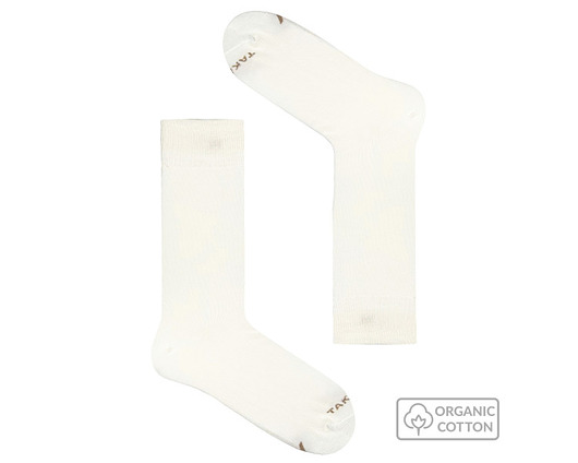 Kremowe skarpetki z bawełny organicznej