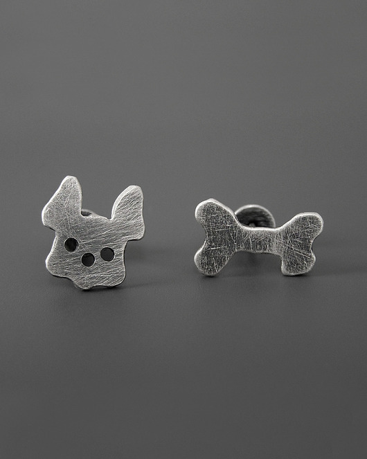 Kolczyki Pieski - srebro