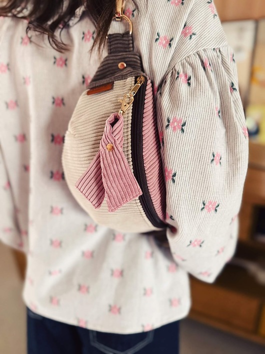 Sztruksowa nerka Sztrukslove Mix Brown - 3 rozmiary do wyboru