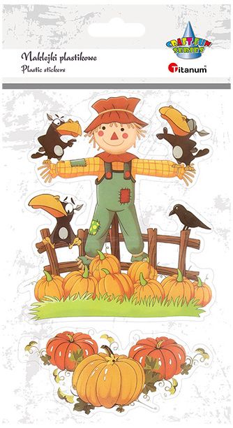 Naklejki foliowe strach na wróble dynie 2 szt